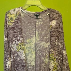 Torrid shrug with purple and green coloring